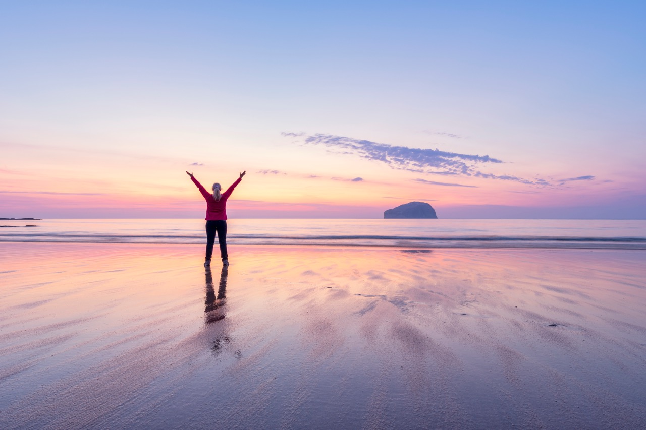 Scotland, East Lothian, North Berwick, Seacliff Beach.